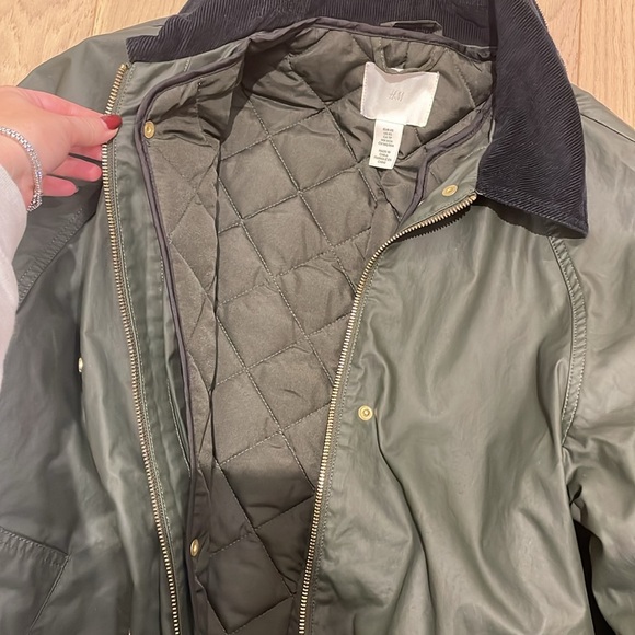 H&M Barn Jacket with corduroy collar and cuffs size xs - Picture 3 of 4